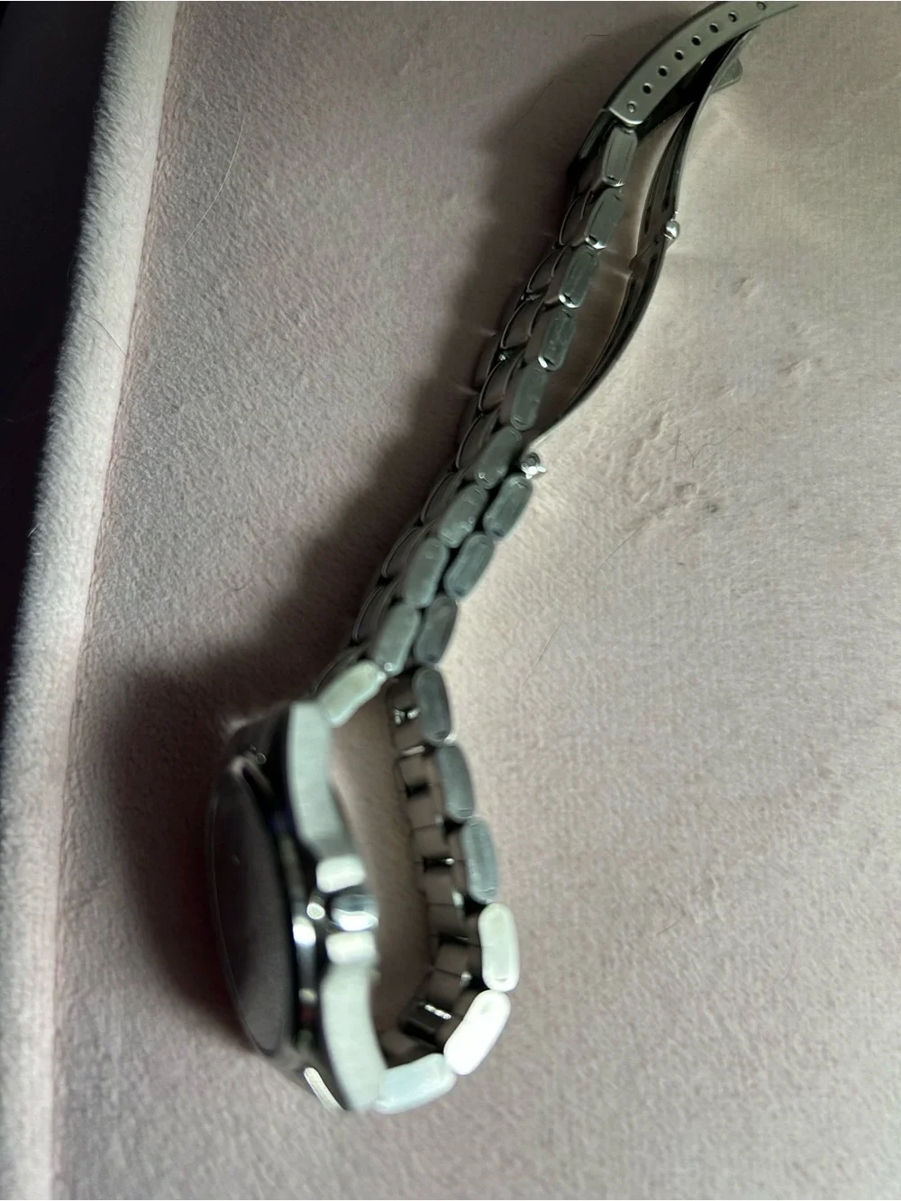 Croton Silver Stainless Steel Watch with Black Dial